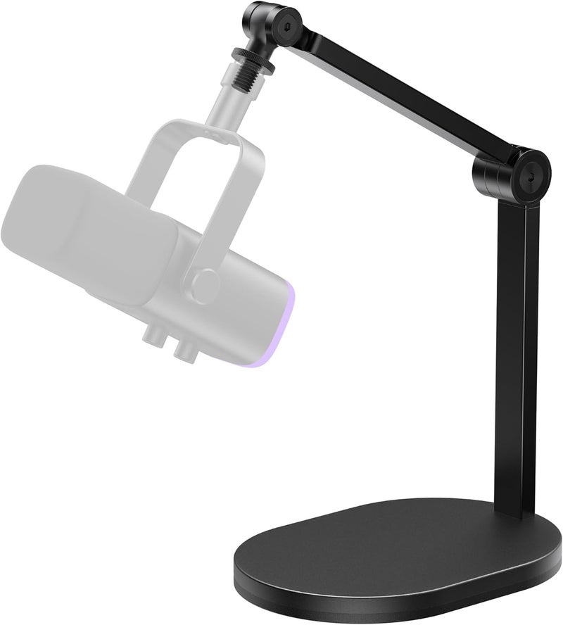 InnoGear حامل ميكروفون استوديو، أقصى تحميل 2.64 رطل، ذراع ميكروفون مثبت على المكتب، حامل ميكروفون مكتبي لفيفين AM8 K669B بلو يتي هايبر إكس كواد كاست سولو كاست AT2020، كاميرات ويب وكاميرات، أسود - Image 1